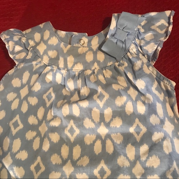 18 mo Carter’s Blue/White Print Romper - Picture 5 of 6